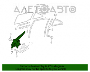 Стеклоподъемник с мотором задний левый Lexus IS 14-20