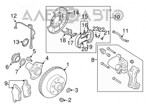 Butuc spate dreapta Nissan 350z nou original OEM