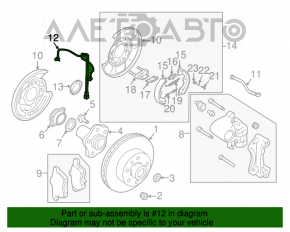 Senzorul ABS spate pentru Nissan 350z, pereche, 49072523