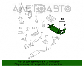 Silencer spate cu butoaie Nissan Murano z50 03-08