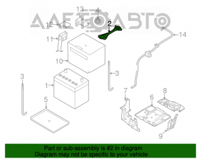 Крепление акб Nissan Murano z50 03-08