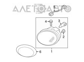 Far de ceata PTF dreapta Nissan Murano z50 03-08 nou original OEM