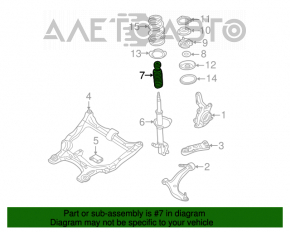 Capacul amortizorului din față stânga Nissan Murano z50 03-08