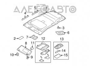 Suport pentru parasolar dreapta Nissan Murano z51 09-14