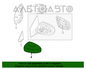 Capacul oglinzii stângi Nissan Murano z51 09-14