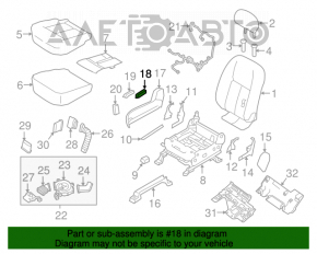 Butonul de reglare a scaunului din față dreapta pentru Nissan Murano z51 09-14