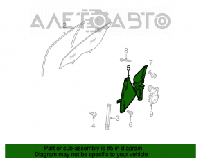 Geam electric cu motor, față stânga, Nissan Rogue 07-12.