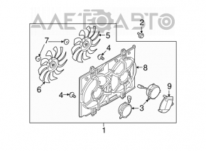 Motorul ventilatorului de răcire dreapta pentru Nissan Rogue 07-12.