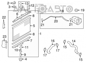 Rezervor de expansiune pentru răcire Nissan Rogue 07-12 fără capac