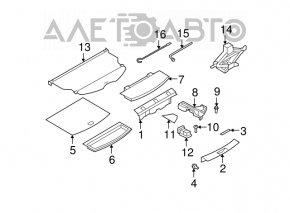 Capacul portbagajului Nissan Rogue 07-12