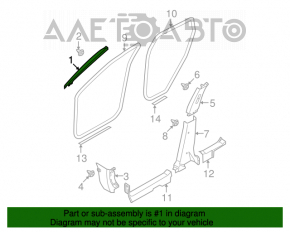 Capacul amortizorului frontal stânga Nissan Rogue 07-12