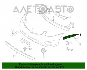 Suportul pentru bara de protecție față dreapta Nissan Rogue 07-12