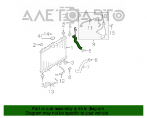 Furtunul de răcire superior Nissan Versa 1.8 10-12