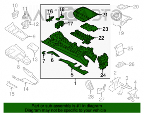 Consola centrală cu cotieră pentru Porsche Cayenne 958 11-14