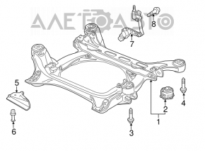 Подрамник передний Porsche Cayenne 958 11-17