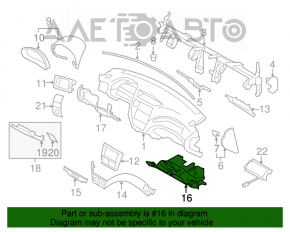 Накладка над коленями пассажира Subaru Forester 08-13 SH