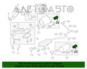 Capacul de evacuare Subaru Forester 14-18 SJ 2.5