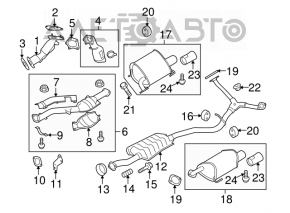 Capacul de evacuare Subaru Forester 14-18 SJ 2.5