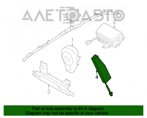 Airbagul de siguranță pentru scaunul din stânga al Subaru Forester 14-18 SJ.