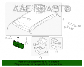 Capota stângă Subaru Forester 14-18 SJ gri, mare, fără cârlig, pentru curățare chimică