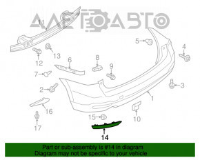 Reflector spate dreapta Subaru Forester 14-18 SJ nou OEM original