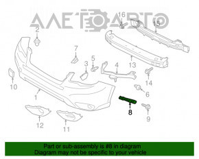 Suportul pentru bara de protecție față dreapta Subaru Forester 14-16 SJ pre-restilizare, nou, original OEM.