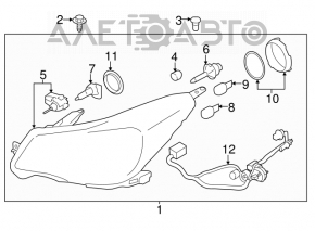 Фара передняя левая Subaru Forester 14-16 в сборе SJ дорест ксенон