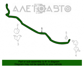 Stabilizatorul frontal pentru Subaru Forester 14-18 SJ 24mm