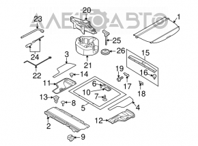 Perdeaua portbagajului Subaru Outback 10-14