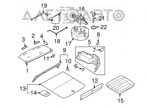 Polistiren sub instrumentul Subaru Outback 10-14