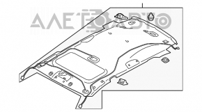 Обшивка потолка Subaru Outback 10-14