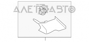 Capacul geamului din spate stânga Subaru Outback 10-14 spate gri, zgârieturi, plastic decolorat