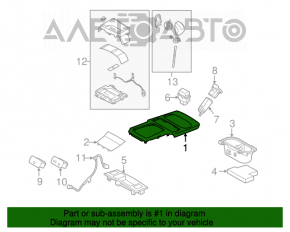 Накладка панели подстаканников Subaru Outback 10-14