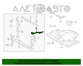 Планка телевизора ресничка левая Subaru Outback 10-14