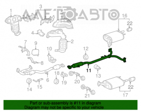 Linia de evacuare intermediară pentru Toyota Avalon 05-12.