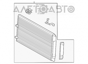 Radiatorul condensatorului de aer condiționat Toyota Camry v30 2.4 nou, neoriginal.