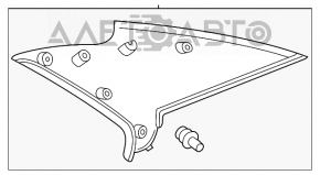 Накладка задней стойки левая Toyota Camry v30 2.4