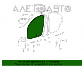 Garnitură de etanșare a cadrului ușii, dreapta față, Toyota Camry v30 2.4