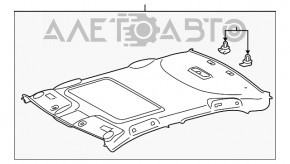 Acoperirea plafonului pentru Toyota Camry v55 15-17 SUA, sub trapă, bej.