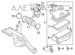 Корпус воздушного фильтра Toyota Camry v70 18- 2.5, 3.5