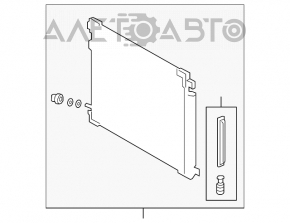 Radiatorul condensatorului de aer condiționat Toyota Rav4 19-22 2.5