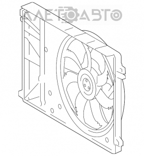 Difuzorul carcasei radiatorului asamblat Toyota Camry v70 18- nou aftermarket.