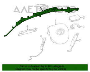 Perna de siguranță airbag cortina laterală dreapta Toyota Camry v70 18- detonată