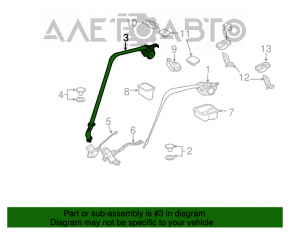 Centura de siguranță centrală spate pentru Toyota Camry v70 18- bej