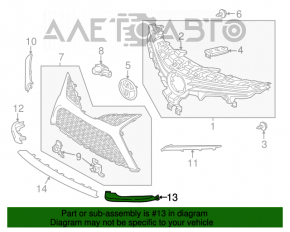 Buza bara de protecție față stânga Toyota Camry v70 18-20 SE\XSE