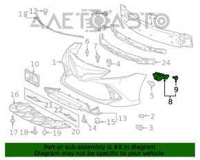 Крепление переднего бампера правое Toyota Camry v70 18-24 слом креп