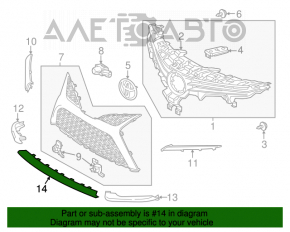 Buza bara fata centrala Toyota Camry v70 18-20 SE\XSE nou TW neoriginal