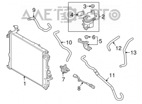 Radiatorul de răcire a invertorului Toyota Camry v70 18-