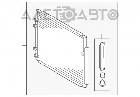 Радиатор кондиционера конденсер Toyota Highlander 08-10 hybrid новый неоригинал TYC