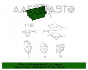 Магнитофон радио проигрыватель Toyota Highlander 08-13